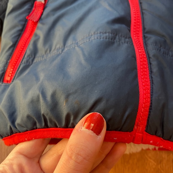 Patagonia Reversible Tribbles Hoody Baby Size 2T Blue Sherpa Puffer Full Zip # - Picture 13 of 13